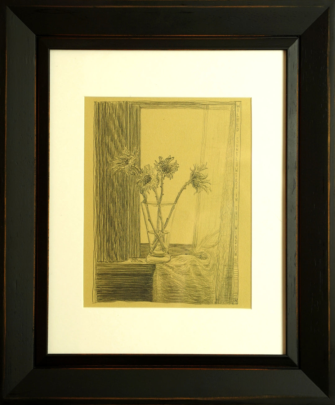 Wilted Sunflowers In The Window