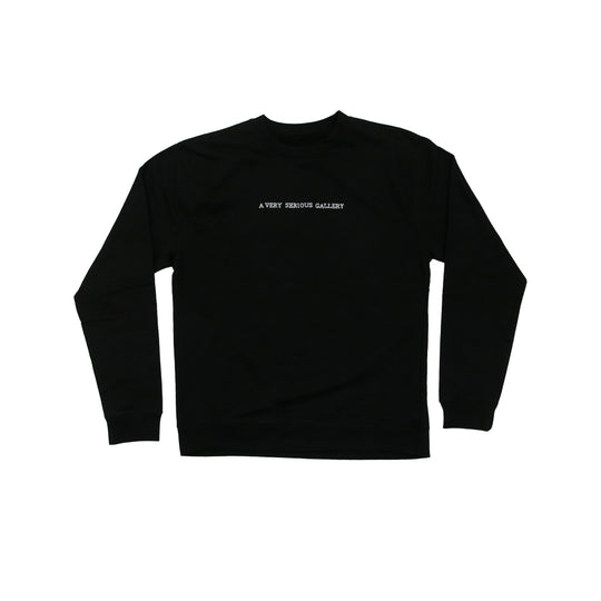 Crewneck #1: Classic White Logo (Black), Taylor Ana Valdez on verso